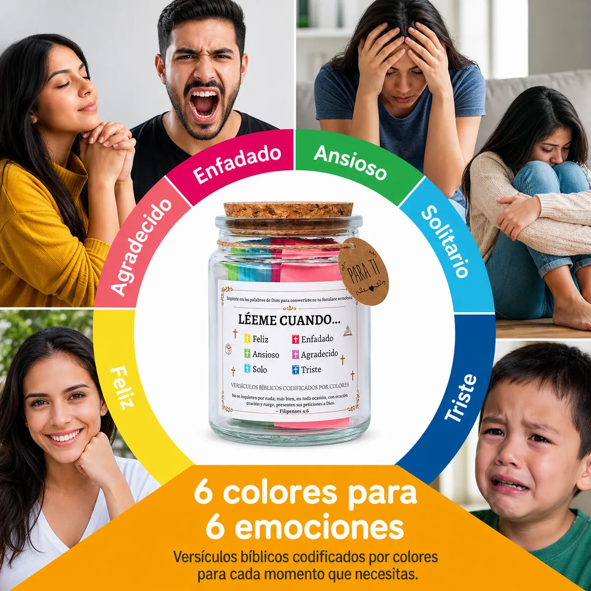 Seis colores para seis emociones